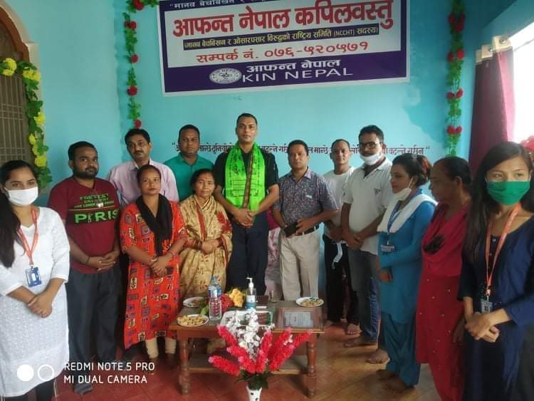 आफन्त नेपाल र शान्ति पुनर्स्थापना गृह कपिलवस्तुद्वारा प्रहरी निरीक्षक पौडेललाई सम्मान सहित बिदाई